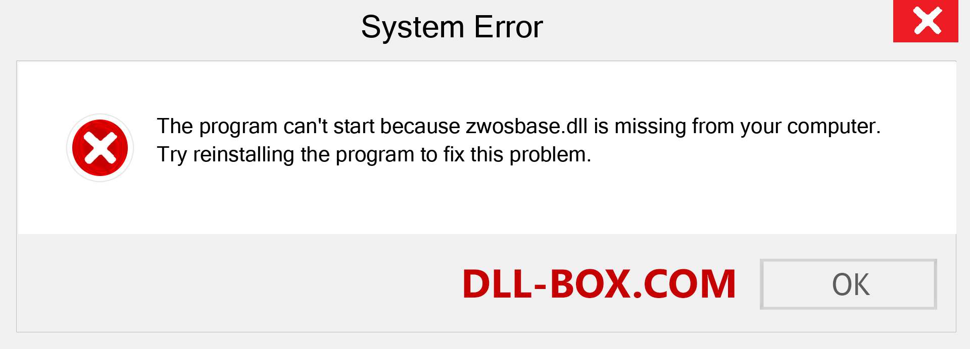  zwosbase.dll file is missing?. Download for Windows 7, 8, 10 - Fix  zwosbase dll Missing Error on Windows, photos, images